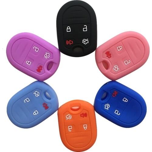 For Ford Escape Explorer/Edge/Mustang/Taurus/Focus Car Key Case Auto Accessories Silicone Key Cover Case Holder Protector