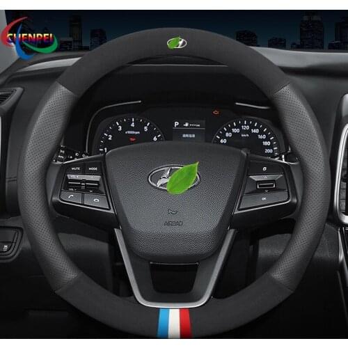 Car Steering Wheel Cover For Hyundai Elantra i10 i20 i30 Matrix Accent Grand Starex Santa Fe Sonata Car Interior Accessories