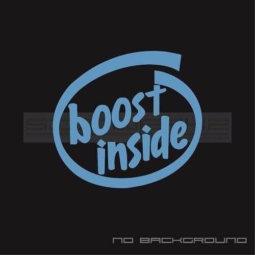 For 2Pcs/Pair boost inside Decal intel Sticker Euro Racing JCW mod illest JDM turbo psi pair Car Styling