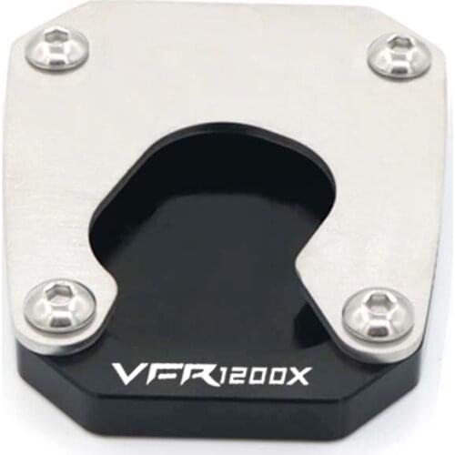 For HONDA VFR1200X 2012-2017 VFR800X 2013-2019 VFR 1200 800 Stand Extension Support PlateSide Kickstand enlarger pad Motor Parts