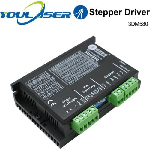 Leadshine 3 Phase 3DM580 Stepper Motor Driver 18-50VDC 1.0-8.0A for Co2 Laser Engraving and Cutting Machine