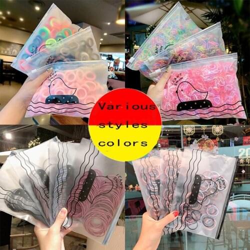 Elastic Hair Bands for Women Girls Headwear Ponytail Holder Scrunchies Rubber Rope String Hair Ties Hair Accessories Ornaments