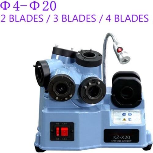 Electric End Mill Grinder Sharpener 4-20mm Alloy Milling Cutter 220V Angle Grinding Machine