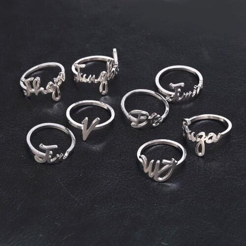 Kpop Bangtan Boys Name Logo Ring Stainless Steel Ring JHOPE V JIMIN JUNG KOOK RM JIN SUGA Jewelry Korean Group Fan