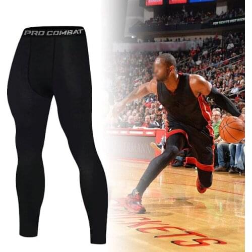 Compression Men basketball tights elastic sports running gym pants bodybuilding joggers skinny leggings Full Length Pants