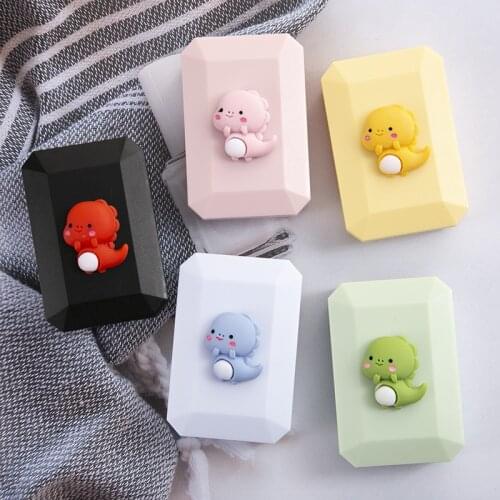 Contact Lens Container Simple Cartoon Dinosaur Beauty Portable Contact Lens Storage Box Organizer Girl Women Contact Lens Cases