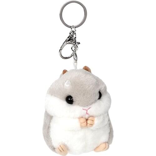 Cute Hamster Decoration Pendant Lovely Auto Key Chain Keychain Animal Dolls Keyring Car Key Ring Baubles Pendant Plush Toys