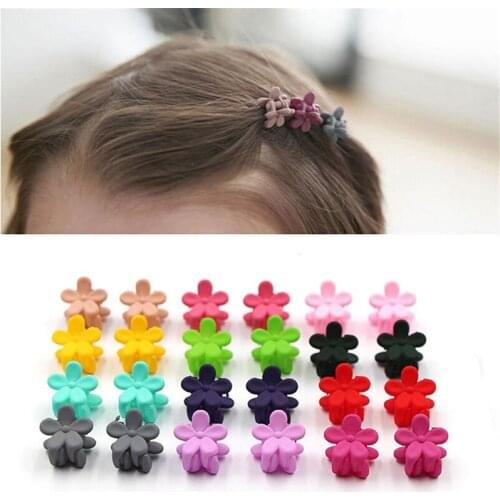 5pcs/lot Fashion Baby Girls Small Hair Claws Cute Candy Color Flower Hair Clips Children Hairpins Hair Accessories