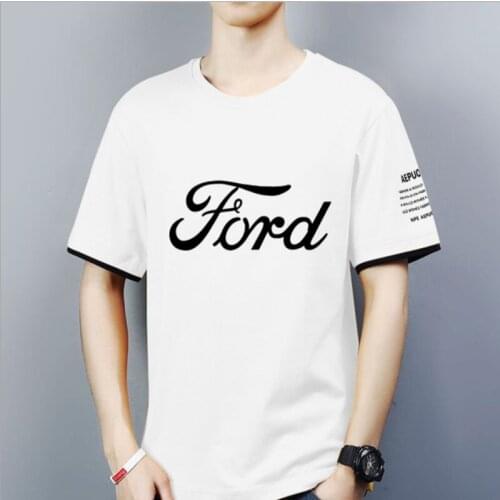 NEW Mens Short Sleeve race FORD motorcycle T-shirt Summer casual male solid colour Fashion HipHop Harajuku Men Clothe