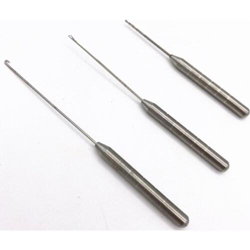 Stainless Steel Carp Fishing Rigging Needle Set Combo Metal Latching needle + Driller + Hook Hair Rig Pop-up Rig Making Tools