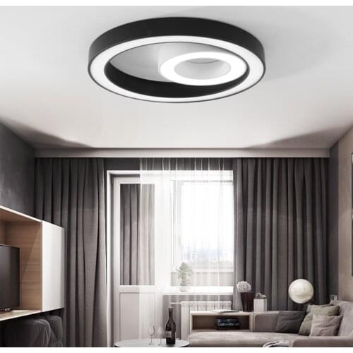 Nordic Round Metal DIY Led Ceiling Lamp Living Dining Room Decor Led Ceiling Light Bedroom Led Ceiling Lights Lighting Fixtures