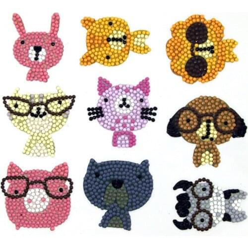 New Arrival Animals Mini Pattern DIY 5D Diamond Painting Stickers Diamond Embroidery Cross Stitch Kids Gift Crafts Book Decor