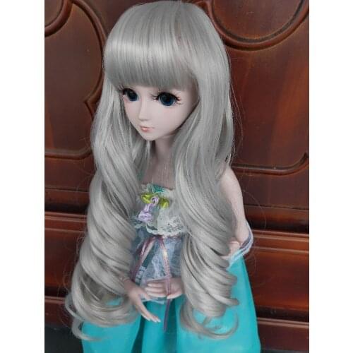 BJD SD 1/3 1/4 1/6 1/8 ponytail wig with long straight sideburns high temperature fiber hair doll wig doll accessories