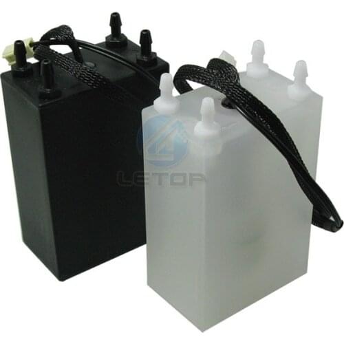 LETOP Infiniti Challenger Printer parts Ink Sub Tank 4 6 Holes Plastic Ink Tank Solvent With Liquid Sensor Solvent Ink Tank