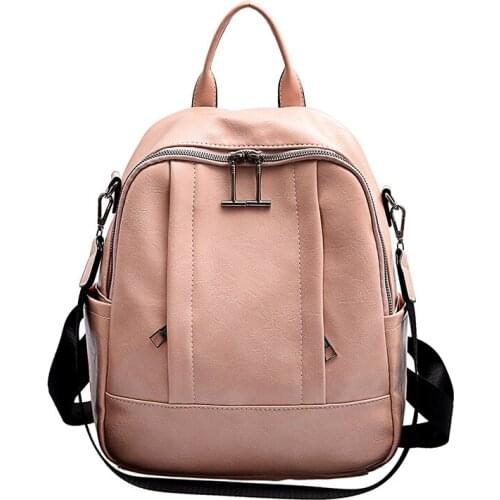 Backpack Women 2020 New School Bag Korean Version Fashion Female PU Leather Backpack Travel Anti-theft Backpacks