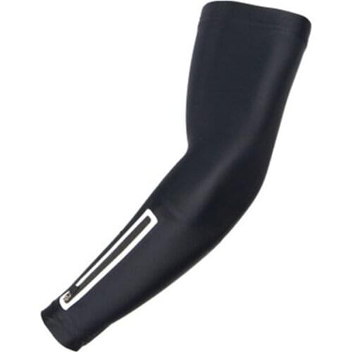 Sports Arm Support Sleeve Sun UV Protection Arm Sleeves with Anti-slip Zippered Phone Bag for Fitness Running Accessories