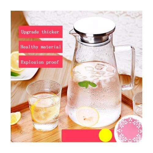 1800ml Cold kettle glass heat-resistant high-temperature explosion-proof cooler pots home Korean cans large bottles