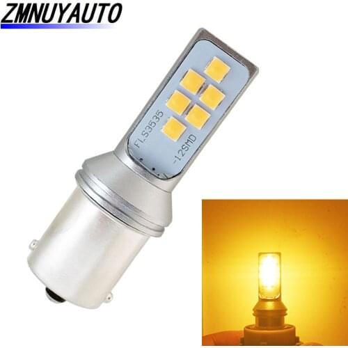P21W LED 1156 BA15S LED Bulb Car Lights 1200Lm BAU15S PY21W BAY15D 1157 P21/5W R5W Car Turn Signal Lights White Red Yellow 12V