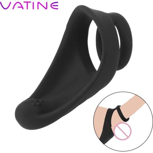 VATINE Sex Toys for Men Couples Penis Rings Soft Silicone Anal Massage Adult Product Delay Ejaculation Cock Ring