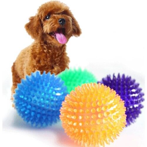 Vocal Spike Pet Training Ball Dog Toy Sounding Bouncy Ball Teeth Bite Resistant Ball Spiky Ball for Dog Pet Supplies Dog Molar