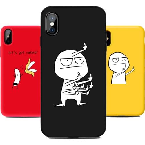Funny Cartoon Phone Case for IPhone 12 Mini 11 Pro X XS MAX XR 8 7 6s Plus SE 2020 Cute Cases Soft Silicone TPU Back Cover Shell