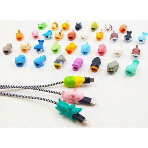 PVC Animal Cable Saver Protector Toy USB Charger Data Line Wire Cord Protection Anti-break USB Cover Tools Novelty Funny Toy