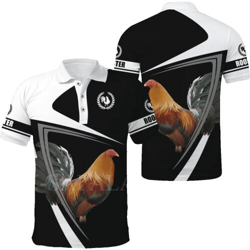 Love Beautiful Mexican Rooster 3D Full Printed Men Women Thin Polo Shirt Collar Short Sleeve Street Wear Casual Tee-1