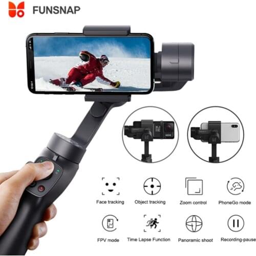 Funsnap Capture2S Capture 2S 3 Axis Handheld Stabilizer Cellphone Video Record Smartphone Gimbal For Action Camera Phone