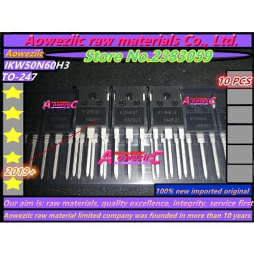 Aoweziic 2019+ 100% new imported original IKW50N60H3 K50H603 IGBT 50A 600V TO-247 welding machine