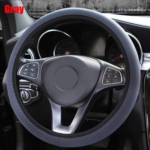 38cm Car Decor Steering Wheel Cover Parts Replacement Universal Anti-Slip
