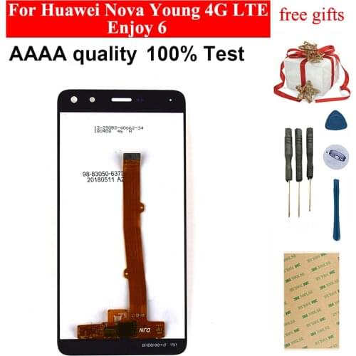 For Huawei Nova Young 4G LTE / Y6 2017 / Y5 2017 MYA-L11 MYA-L41 Enjoy 6 Touch Screen Sensor + LCD Display Monitor Assembly