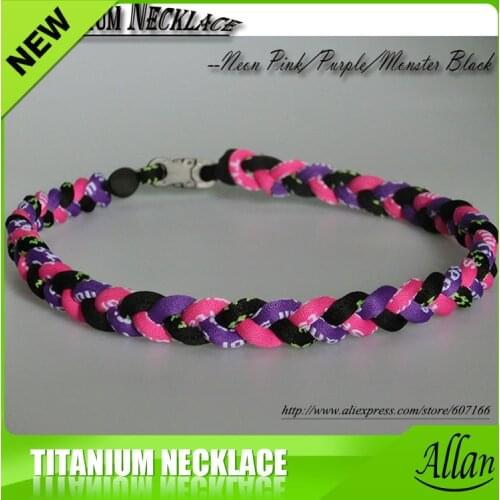 Football baseball sports braided Triple tornado X45 X50 GT Titanium fashion jewelry 3 rope braid necklace