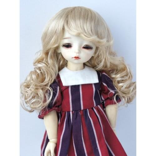 JD311 1/6 1/4 1/3 Synthetic mohair BJD wigs 6-7inch 7-8inch 8-9inch Long European wave Doll hair