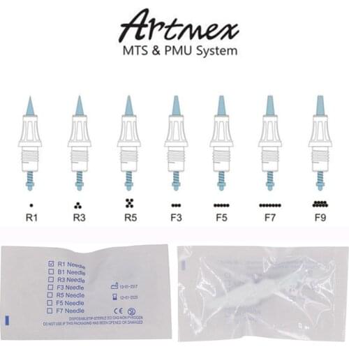 Artmex v8 v6 v3 PMU needles Cartridgem Semi Permanent makeup Makeup R1 R3 R5 F5 F7 Cartridge Needdles Cartuchos 20pcs for tattoo