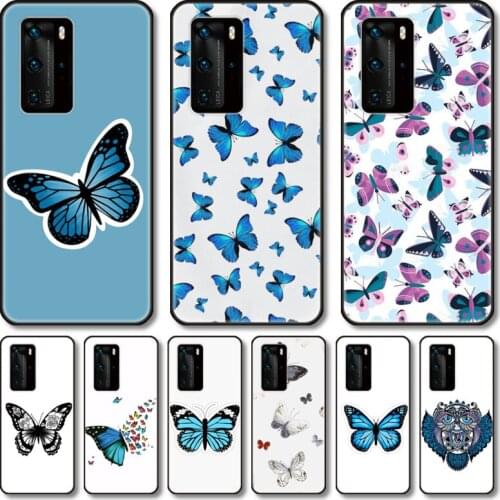 Beautiful butterfly Phone Case For Huawei Honor 20 10 9 8 N Pro Lite A C RU black cell shell