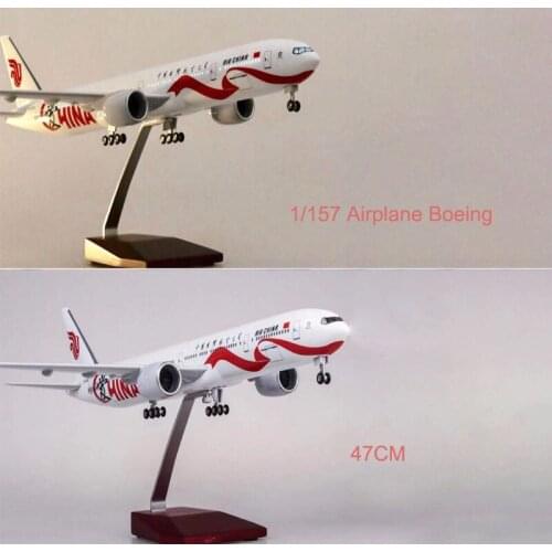 1：157 Aircraft Air China Airlines Model 47CM Airplane Boeing B777 Dreamliner W Light Wheel Diecast Plastic Resin Plane
