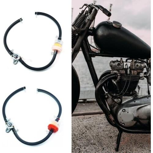 Motorcycle Hose Petrol-Line Hose Gas Oil Pipe Tube Gasoline Fuel Filter Clamp for Mini Moto Dirt Bike Moped Scooter G5AD