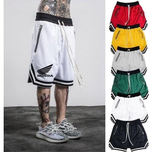 2021 Summer Mens New Hip hop Honda printing Sports Shorts Street Wear Fashion Mens Pants Sports Shorts Pocket Casual Shorts