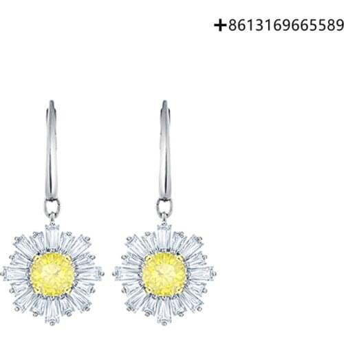 Original 925 Sterling Silver 1:1 High Quality SUNSHINE Sun Pattern Earrings