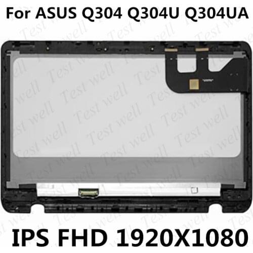 Original 13.3'' FHD LCD Assembly Touch Screen Digitizer+Frame N133HSE-EA3 For ASUS Q304 Q304U Q304UA Q304UAK