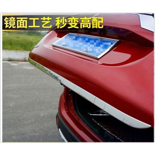 Car trunk trim strips For Mitsubishi Outlander rear door stainless steel trim strips, tailgate trim strips 2014 Car Accessories