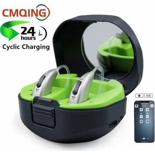 Rechargeable Digital Hearing Aids 4 Channels Mini Sound Amplifier Enhancer Wireless Bluetooth Hearing Aids Ear Care For Elderly