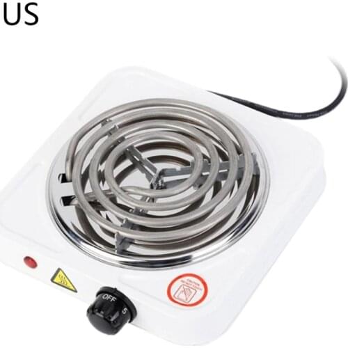 Portable Electric Iron Burner Single Stove Mini Hotplate Adjustable Temperature Furnace Home Kitchen Cook Coffee Heater