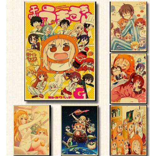 Himouto Umaru-chan Poster Japanese Style Classic Anime Cartoon Funny Wall Sticker Coffee House Bar Art Painting