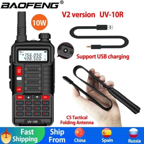Baufeng 2021 Uv 10R 10W Mountain Village walkie talkie 50km Better Than UV82 plus UV 9R plus frequency Two Way Radio comunicador