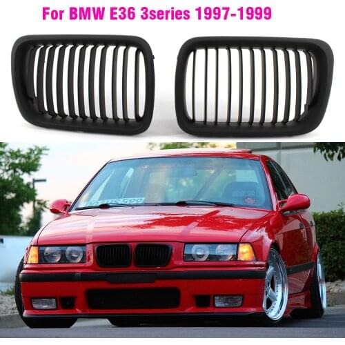 BLACK E36 Grille ABS Front Replacement Hood Kidney Grill For BMW E36 97 98 99 for BMW 318i 323i 325i 320i 328i
