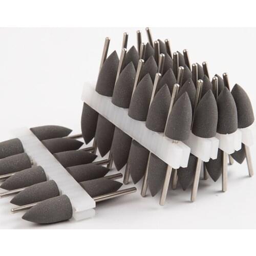 50pcs Dental SILICONE Polishers Resin Base Acrylic Polishing Burs New Dental lab burs