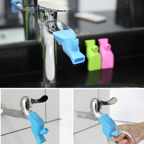 Two Outlets Sink Faucet Silicone Extender For Kid Children Washing Hand Water Guide Device Water Saving Tap Nozzle Free Shipping