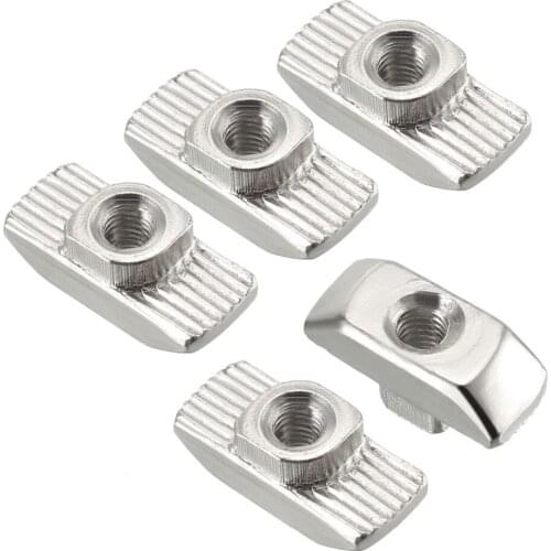 UXCELL Sliding T Slot Nuts M4/5/6/8 Half Round Roll In T-Nut for 4040 Series Aluminum Extrusion Profile Nickel-plated 30pcs