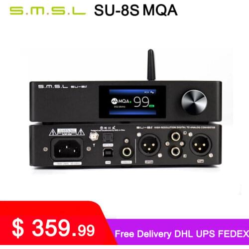 SMSL SU-8S MQA Decoder ES9068AS Bluetooth 5.0 SU8S DAC DSD512 PCM768kHz/32Bit with Remote Control